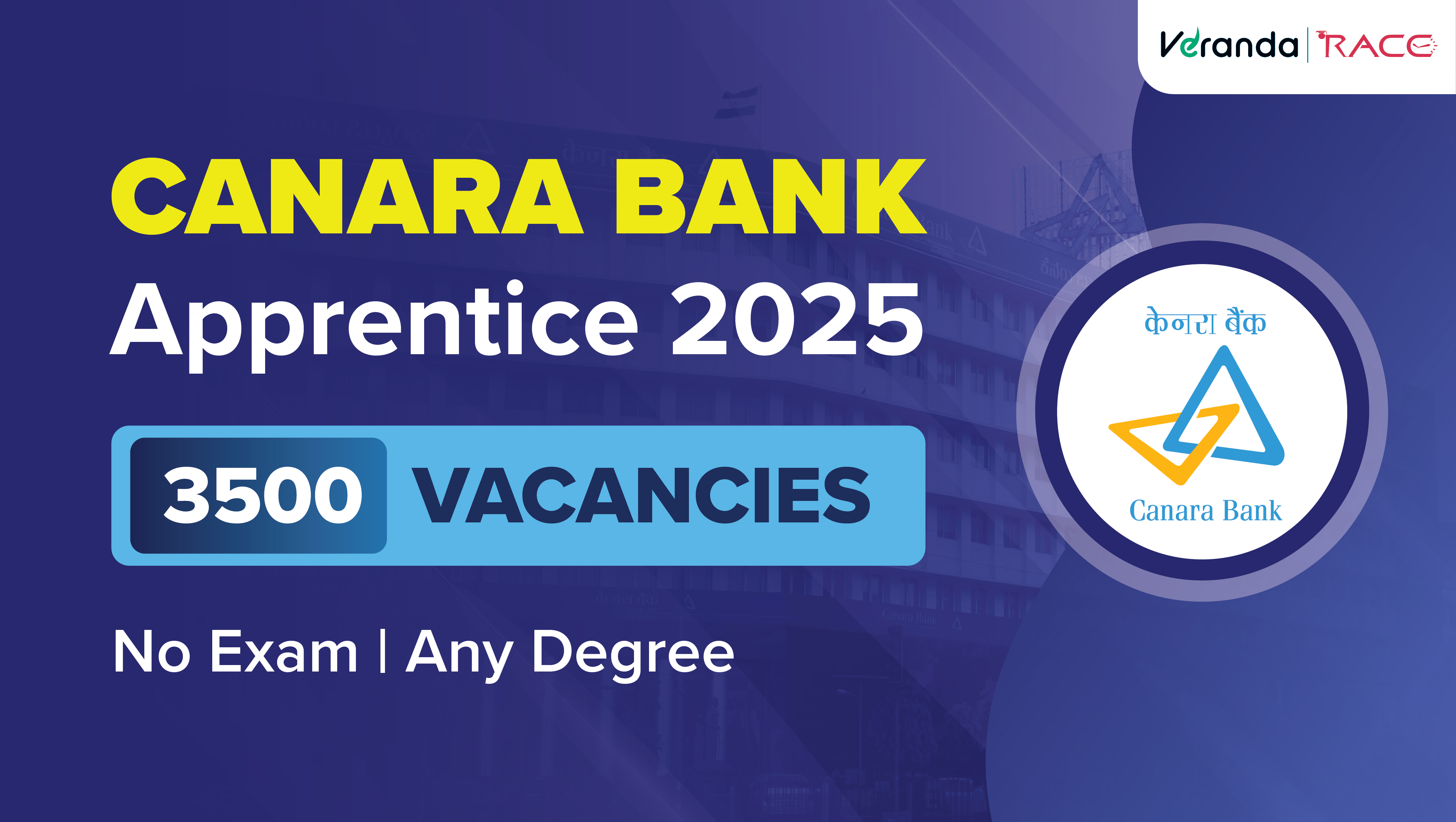 Canara Bank Apprentice Recruitment 2025 Notification Out for 3500 Vacancies; Apply Now